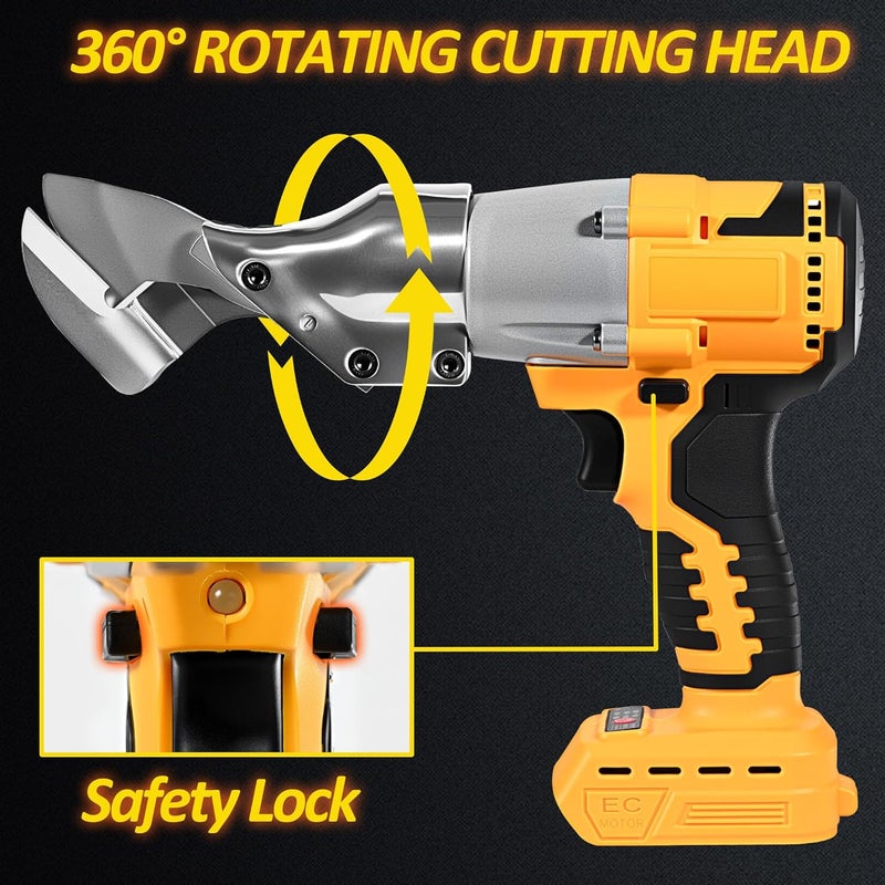 Mefape Sheet Metal Cutter, Cordless Metal Shears, Electric Metal Cutting Shears Compatible with Dewalt 20V Max Battery, Power Metal Cutter, Electric Scissors - Image 5